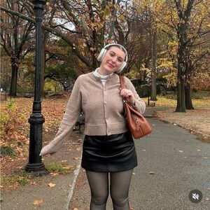 Elegant Brown Button-Up Sweater